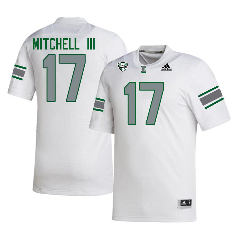 Eastern Michigan Eagles #17 JB Mitchell III College Football Jerseys Stitched Sale-White